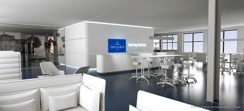 Entwicklung eines Schulungsraums in Vorhandenen Gebäuden der Villeroy & Boch AG - Ansicht Theke